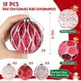 thumbnail image 4 of Lyacmy 12 Pcs Christmas Ball Ornaments Set, 3.15 Inches Red White Shatterproof Ball Hanging Ornament with Pre-Tied Strings for Christmas Tree Decorations, 4 of 8