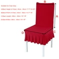 thumbnail image 2 of PiccoCasa 2Pcs Stretch Spandex Dining Chair Slipcovers, Ruffled Skirt Chair Protectors Burgundy, 2 of 6