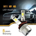 thumbnail image 1 of 1 par COB H9 H11 H8 980W 147000LM Kit de bombillas LED para faros delanteros 6000K Blanco, 1 of 2
