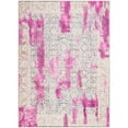 thumbnail image 2 of Wondo 8x10 Modern Abstract Area Rugs - Hot Pink Low Pile Washable Carpet for Living Room, Bedroom, Nursery, Office, Kitchen - Non-Slip Stain Resistant Soft Rug for Indoor Use, 2 of 8