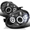 thumbnail image 2 of SPEC-D TUNING LED Pro Headlights Black Compatible with 2003-2005 Dodge Neon, Left + Right Pair Headlamps Assembly, 2 of 4