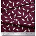thumbnail image 2 of Soimoi Tissu Poly Georgette Imprimé Floral & Chat par Yard 42 Pouces de Large, 2 of 3