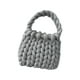 thumbnail image 4 of Bolso de crochet para mujer, bolso de mano informal, ligero, para compras, cartera de mano, hecho a mano gris, 4 of 9