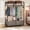 Grey, variant on Fnova 70.8" Freestanding Closet Organizer, Heavy Duty Garment Rack with 4 Drawers, 8 Hooks and Storage Shelves, Wardrobe Closet Clothing Rack for Bedroom, Living Room, Black