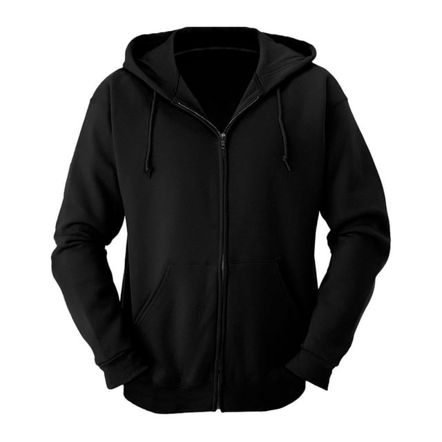 Sudadera Fruit of the Loom Talla G con Gorro Negra