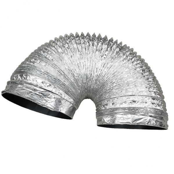 2 mangueras de del sistema , conducto flexible de aire acondicionado portátil, manguera de 3 pulgadas de bobinado plateado Gloria Tubo de escape del conducto de ventilación