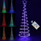 thumbnail image 5 of Árbol de Navidad artificial en espiral iluminado de 1,2/1,5/1,8 m con luces de hadas RGB intercambiables, árbol de Navidad para exteriores DIY, 5 of 5