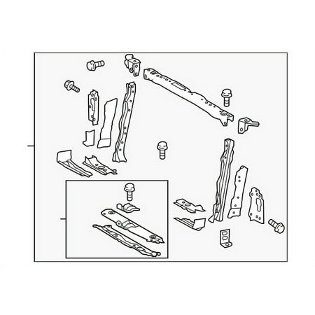 Genuine OE Toyota Radiator Support - 53205-0R050