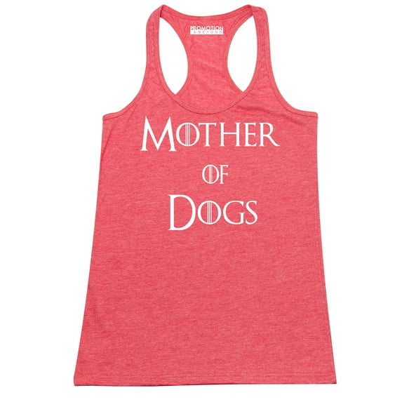 P&B Mother of Dogs Funny Women's Tank Top, Heather Red, XL