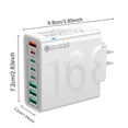 thumbnail image 5 of 8 Ports With Cable - Global Voltage 110-130V Power Adapter Brick For IPhone 17/16, For IPad, For Samsung, MacBook - Compact Cube Design, Charger For Business Trips & Home Use, Portable Fast Charger, 5 of 16