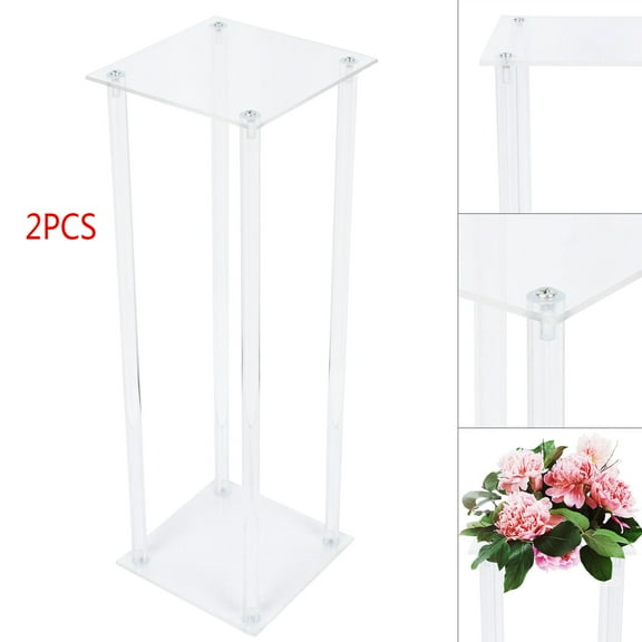 Wildnix High-Quality Acrylic Wedding Flower Stand Set of 2, 13.23lbs Load Bearing, Perfect for Floral Arrangements and Event Decorations
