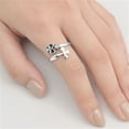 thumbnail image 4 of Open Skull Cross Biker Ring .925 Sterling Silver Band Jewelry Female Male Unisex Size 4, 4 of 4