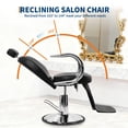 thumbnail image 4 of Garvee Chaise de Salon pour Coiffeur, Chaise de Salon Inclinable Pivotante à 360° avec Appuie-Tête Réglable, Pompe Hydraulique Robuste, 4 of 9