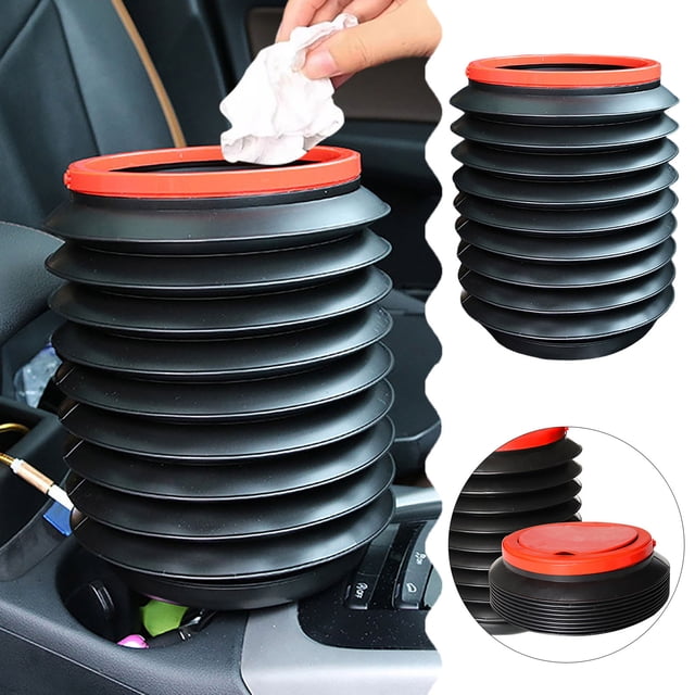 Car Storage Bag Versatile Automotive Can with Built-in 24h Easy Installation Vehicle Organizer -Functional Car Waste Container for All Models