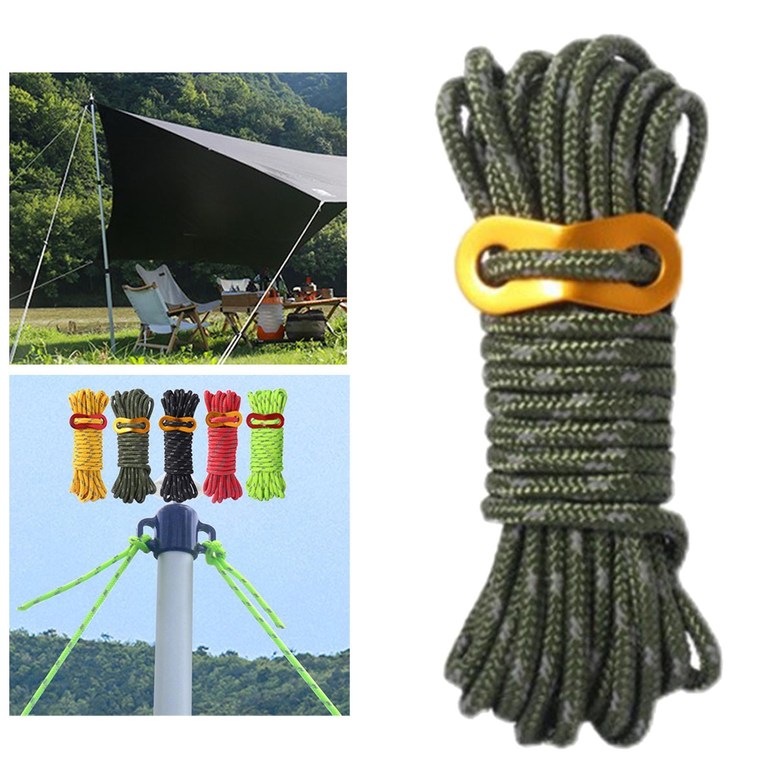 4M Reflective Canopy Tent Rope Guy Line Camping Cord Outdoor Tool With Buckle 