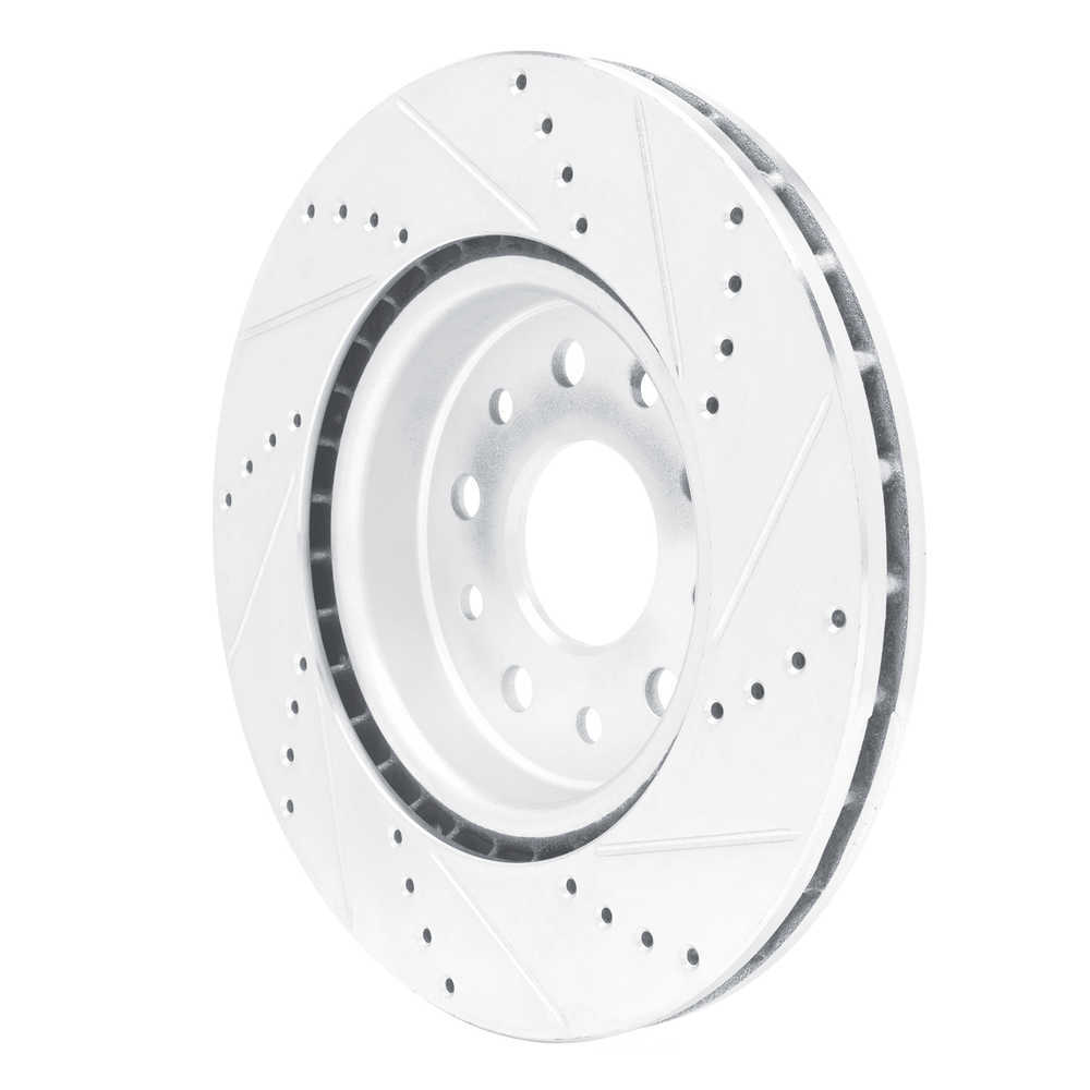 Dynamic Friction Company 631-42046L DFC Brake Rotor - Drilled And Slotted - Silver