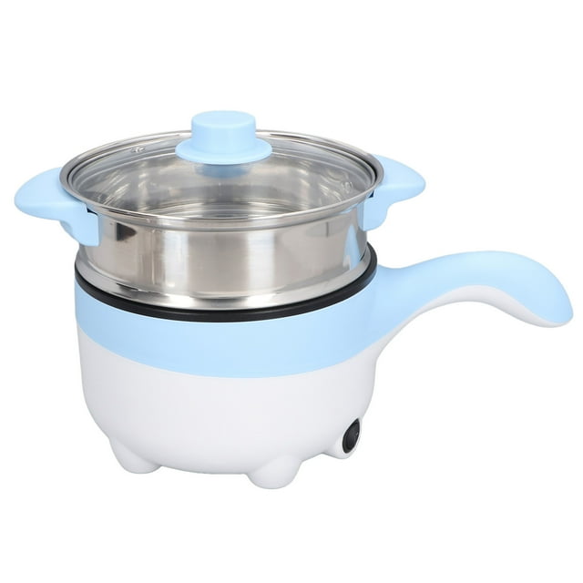 Poêle Électrique Multifonction, Prévient le Séchage Pot de Cuisson Électrique en Acier Inoxydable Non Gras avec Pot Vapeur pour Camping