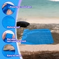 thumbnail image 3 of 2 Pack Pocket Beach Blanket with Bag, 59'' x 55'' (2-3 Adults) Beach Mat Sand Free Waterproof, Lightweight Outdoor Picnic Blankets, Packable Camping Blanket Tarp for Hiking Travel (Blue), 3 of 7