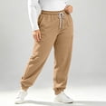 thumbnail image 4 of Tsivenald Womens Cargo Jogger Sweatpants High Waisted Drawstring Pants with Pockets Elastic Waist Casual Lounge Athletic Sweat Pants, 4 of 6