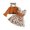 Brown, variant on VOUZZA Girls Leopard Dress Cardigan Set, Dress and Cardigan 2 Piece, Ruffle Headband, Girls Party Outfit, Kids Dress Clothes