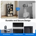 thumbnail image 4 of EDX 4 Tier Bookcase Storage, 42 Inch Large Tall Floor Standing Open Bookshelf for Home Office, Living Room, and Bedroom, Black, 4 of 6
