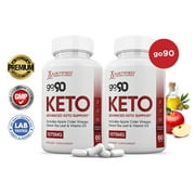 (2 Pack) Go 90 Keto ACV Pills 1275mg Dietary Supplement 120 Capsules
