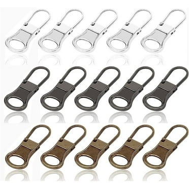 Metal Zipper Pull,Happon 18 Pack Zipper Pull Replacement, Detachable Zipper Pulls Tab Replacement, Zipper Repair Kit for Clothing Backpack Jackets Pants Shoes Luggage(Multicolor)