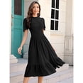 thumbnail image 4 of Women's Short Sleeve Ruffle A-line Dress, 4 of 5