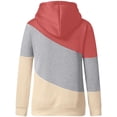 thumbnail image 4 of Hoodies for Women Pullover Cowl Neck Casual Long Sleeve Colorblock Hooded Sweatshirts Sweaters Fall Tops, 4 of 5