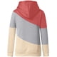 thumbnail image 4 of Sudaderas con capucha para mujer, suéter con cuello vuelto, informal, de manga larga, color block, sudaderas con capucha, suéteres, tops de otoño Ormromra  WRMH-1664-103, 4 of 5