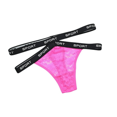 uublik Womens Panties High Waist Breathable Briefs Soft Underpants Ladies Stretch Panties Lace Underwear Hot Pink