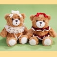 thumbnail image 6 of Teddy Bear Plush Toy Stuffed Animal with White Cowboy Hat and Orange Plaid Bandana for Adventure Themed Birthday Party Gift, 6 Inch, 6 of 9