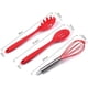 thumbnail image 3 of Juego de utensilios de cocina de silicona, cucharas de cocina, espátulas, pinzas, cucharas espumaderas, cucharones de sopa, batidores, pinzas para espaguetis. (Rojo) JM, 3 of 5