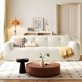thumbnail image 2 of 85.8" Wide Chenille Fabric 3-Seater Sofa with Tufted Style, Full Sponge Compression Design, with Powder-Free Foam, Pocket Spring for Extra Comfort for Living Room, Bedroom, Office, Apartment, Beige, 2 of 9