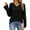 Black, variant on PRETTYGARDEN Womens V Neck Sweaters Fall Trendy Casual Long Sleeve Oversized Cozy Pullover Sweater Lightweight Knit Tops