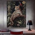 thumbnail image 6 of Mudket Leopard on Tree Branch Tropical Rainforest Canvas Wall Art, Vintage Jungle Botanical Wall Pictures for Living Room Print for Sunroom Home Decor , Framed Ready to Hang - 12"L x 8"W, 6 of 9