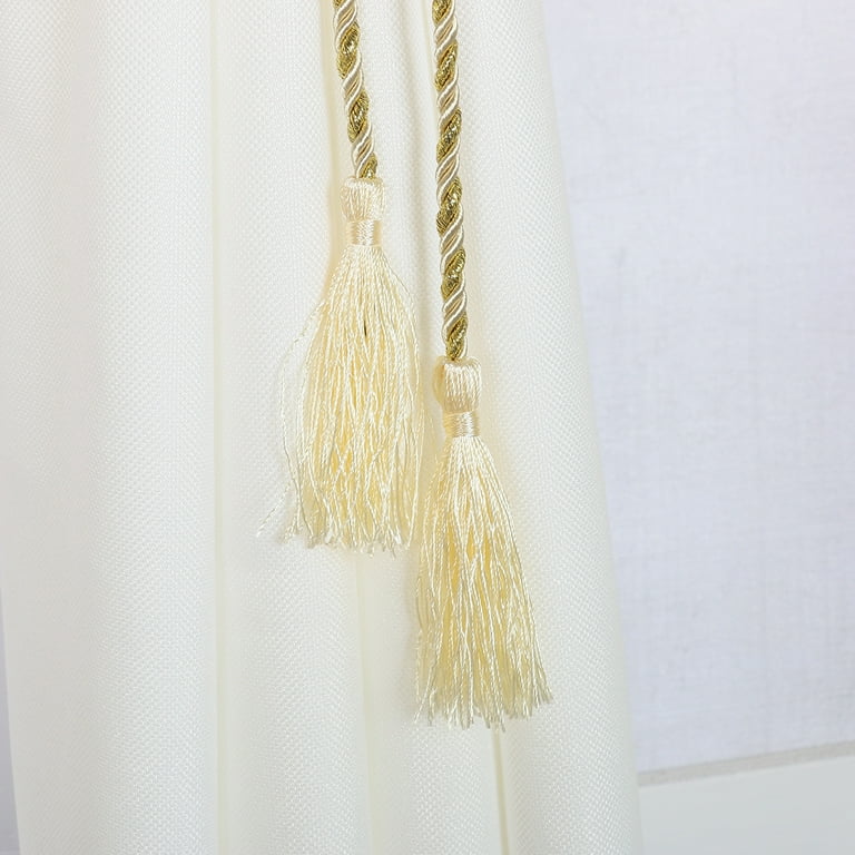 10Pcs 54cm Long Rope Two-end Tassels Fringe DIY Crafts Home Textile Curtain  Garments Decor Silk Cord Rope Tape Tieback Tassels,Wine red Tassels