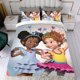 thumbnail image 4 of Fancy Nancy Conjunto de sábanas temático, trío de piezas, cómodo y amigable con la piel, diseño único, regalo de decoración para el hogar para familiares, amigos y fans,140cm *210cm, 4 of 6