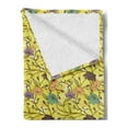 thumbnail image 2 of Botanical Soft Flannel Fleece Throw Blanket, Blooming Flowers on Swirling Branches Lively Spring Trees Rural Woodland Theme, Cozy Plush for Indoor and Outdoor Use, 70" x 90", Multicolor, by Ambesonne, 2 of 5