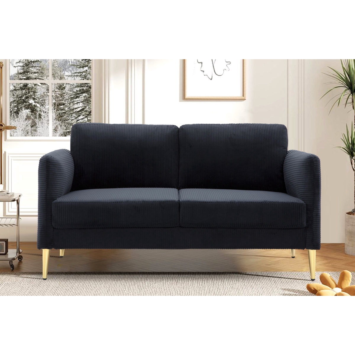 60.63 Wide upholstered loveseat