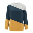 thumbnail image 3 of Women's Fall Tops 2024 Cap Sleeve Tops for Women Round Neck Fashion Casual Long Sleeve Print Sweatshirt, 3 of 4
