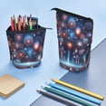 thumbnail image 4 of Kdxio Telescopic Pencil Bag Pen Holder Stationery Case,Stand-up Retractable Transformer Bag Organizer for Christmas Holiday(Fireworks1), 4 of 6