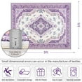 thumbnail image 2 of Homore Antique Floral Faux Wool Area Rug, 6' x 9', Purple, 2 of 8