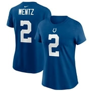 Women's Nike Carson Wentz Royal Indianapolis Colts Name & Number T-Shirt