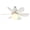 52CMWhite, variant on Modern Ceiling Fan Light 40W LED 52cm 3 Speed Adjustable Indoor Fan for Bedroom Kids Room Hotel Restaurant Lighting Ceiling Fixture