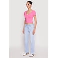thumbnail image 3 of Womens Hook and Eye Short Sleeve Crop Top, 3 of 4