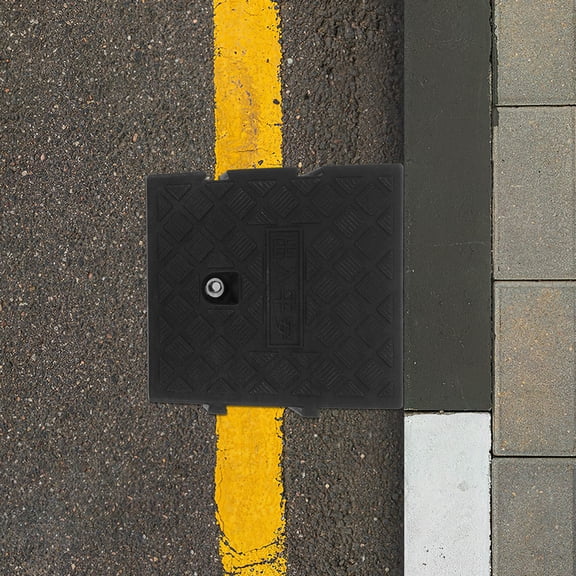 IMIKEYA Driveway Ramp in Black with Screw Holes for Secure Vehicle Access