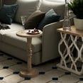 thumbnail image 6 of COZAYH Pedestal Small Drinking Table, Farmhouse Tray Top End Table, Distressed Finish, Wood Color, 6 of 8