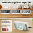 thumbnail image 2 of VOCOO Digital Kitchen Timer, Large LED Display, Magnetic Backing, Countdown/Countup, 3 Brightness Levels, White/Grey, 2 of 7