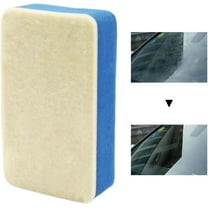 Car Glass Oil Film Removal Sponge, Streak-free Window Cleaning Cloth for Windshield, Wipe and Leave Thin Film with Anti-fog Effect for Car Windows and Mirrors,Vsgery